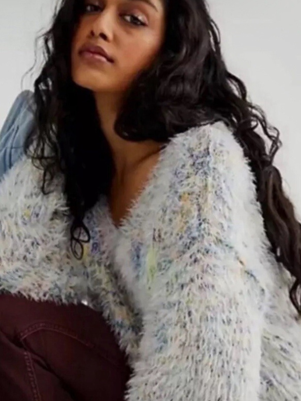 Free People Fuzzy Gelato Pullover Pastel Sweater Size Extra Small